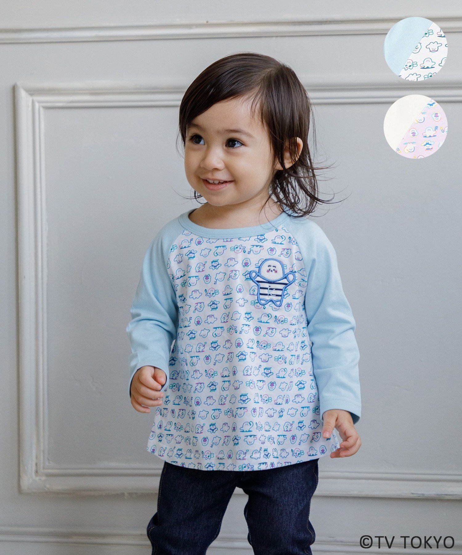 組曲 KIDS 【80-100cm】シナぷしゅ Tシャツ クミキョク トップス カットソー・Tシャツ パープル ホワイト【送料無料】のサムネイル