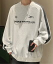 NOWLE NOWLE/(M)【NOWLE】ビッグシルエット サイドライン ラグラン ゲーム スウェット チェルカ トップス スウェット・トレーナー グレー ブ...