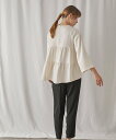 troisiemechaco troisiemechaco/ティアードパール付セットアップパンツ トロワズィエムチャコ トップス その他のトップス ホワイト ブ...
