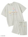 gelato pique 【スーパーマリオ】【レディース】キノピオ&ヨッシー裏毛プルオーバー&ショートパンツセット ジェラートピケ インナー・ルームウェア その...