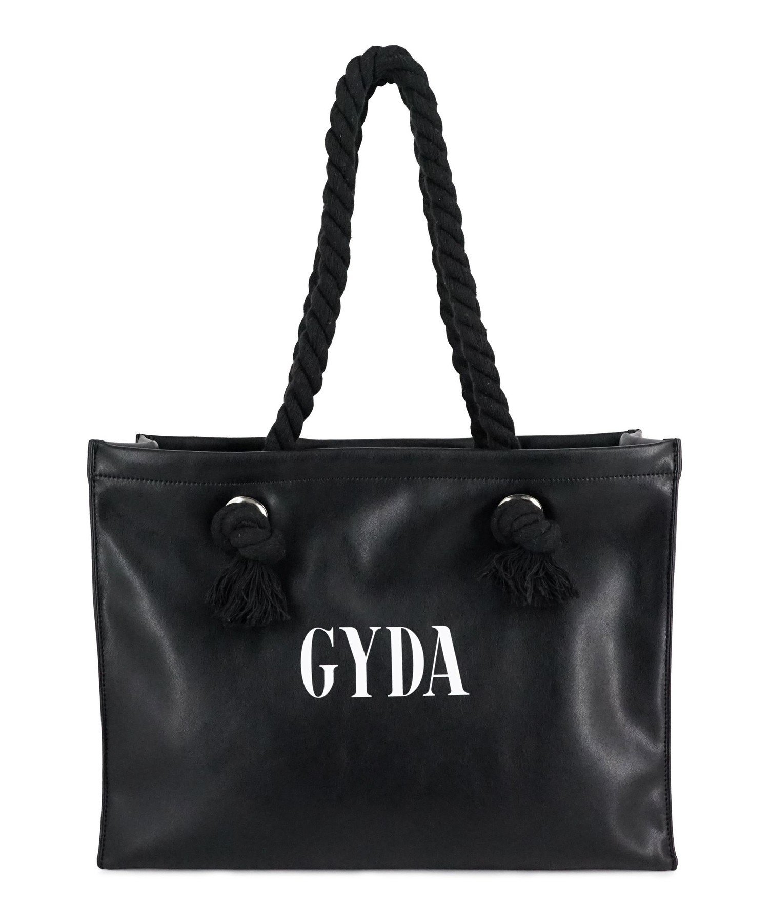GYDA GYDA(ジェイダ) / ショッパー風フェイクレザートートバッグ A4対応 GY-B192 FAKE LEATHER エルゲイス バッグ トートバッグ ブラック