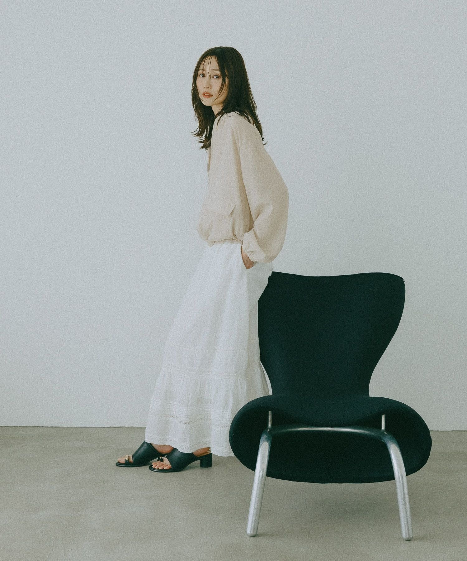 【SALE／30%OFF】GLOBAL WORK meets India/レーススカート/601013 グローバルワーク スカート ロング・マキシスカート ブラック ホワイト【送料無料】 stylife-15624600 Rakuten Fashion サンプル画像3