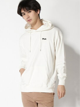 【SALE／31%OFF】ANTIQULOTHES (M)FILA/綿100%刺繍ビッグ長袖プルパーカー アンティクローズ カットソー パーカー ベージュ ブラック ホワイト