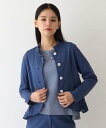 【SALE/30%OFF】HIROKO BIS(小さいサイズ) 【小さいサイズ】異素材フリル製品染めジャケット メゾンドゥサンク スーツ・フォーマル スーツジャ...