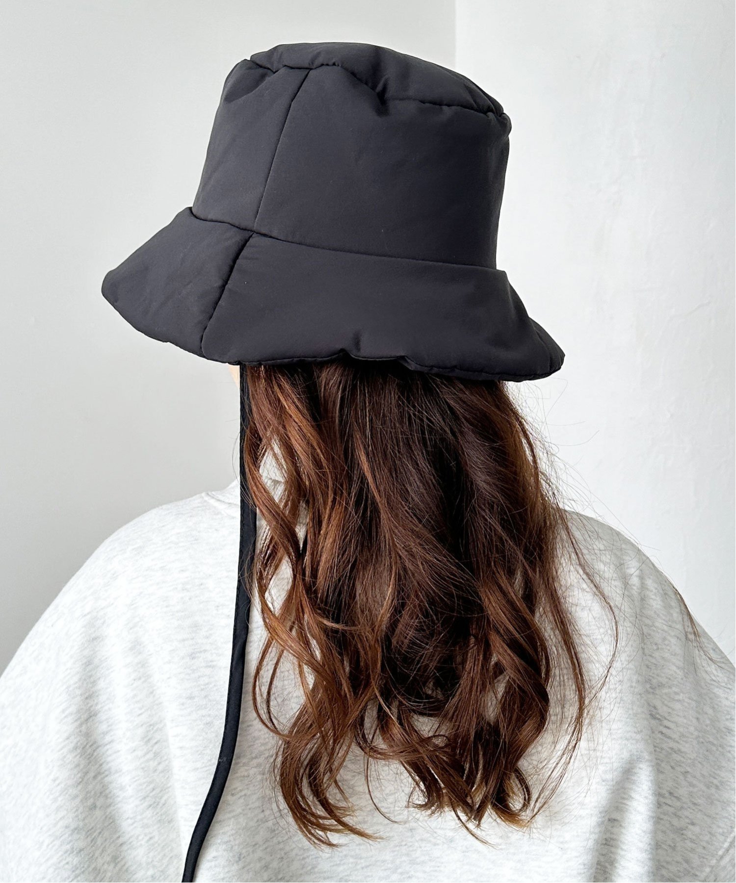【SALE／40%OFF】GeeRA ダウン調バケットハット ジーラ 帽子 ハット ホワイト ブラック
