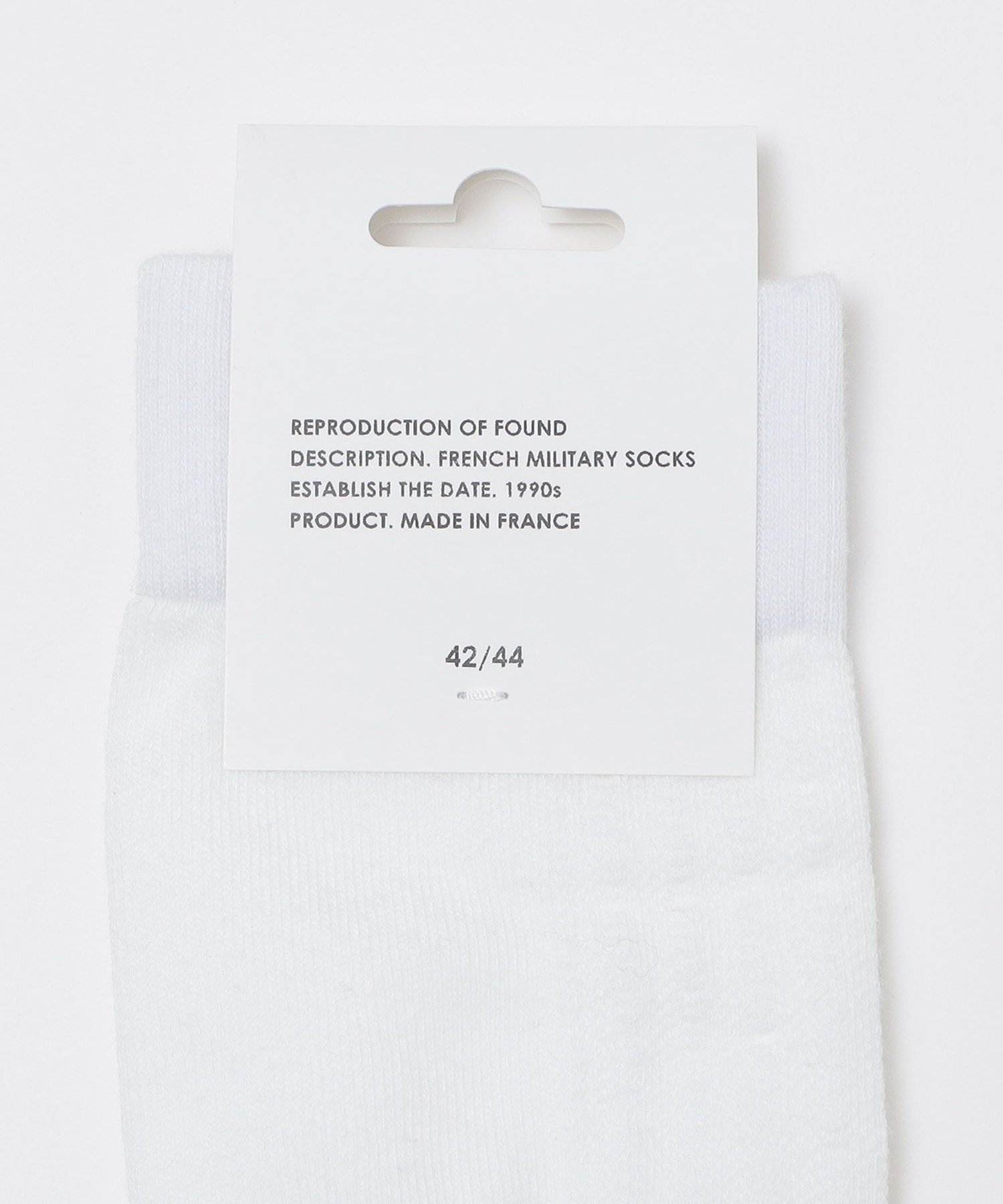 SHIPS MEN REPRODUCTION OF FOUND :FRENCH MILITARY SOCKS シップス 靴下・レッグウェア 靴下 ホワイト ブラック
