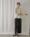 troisiemechaco troisiemechaco/衿レースセットアップパンツ トロワズィエムチャコ トップス その他のトップス ブラック ホワイト ネ...