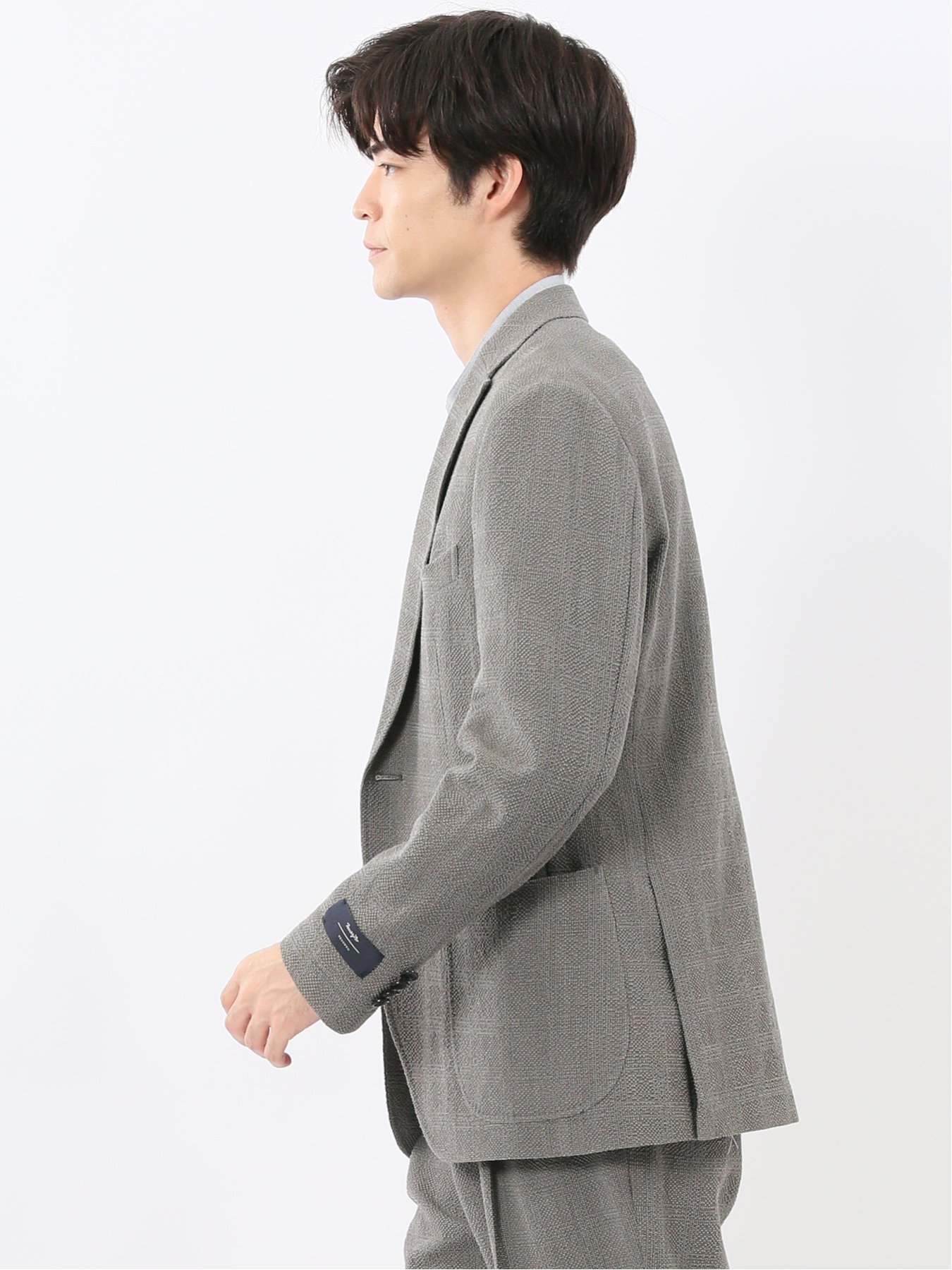 【SALE／30%OFF】m.f.editorial ウール混サッカー 2ボタンジャケット(セットアップ可能) タカキュー スーツ・フォーマル スーツジャケット グレー ネイビー【送料無料】