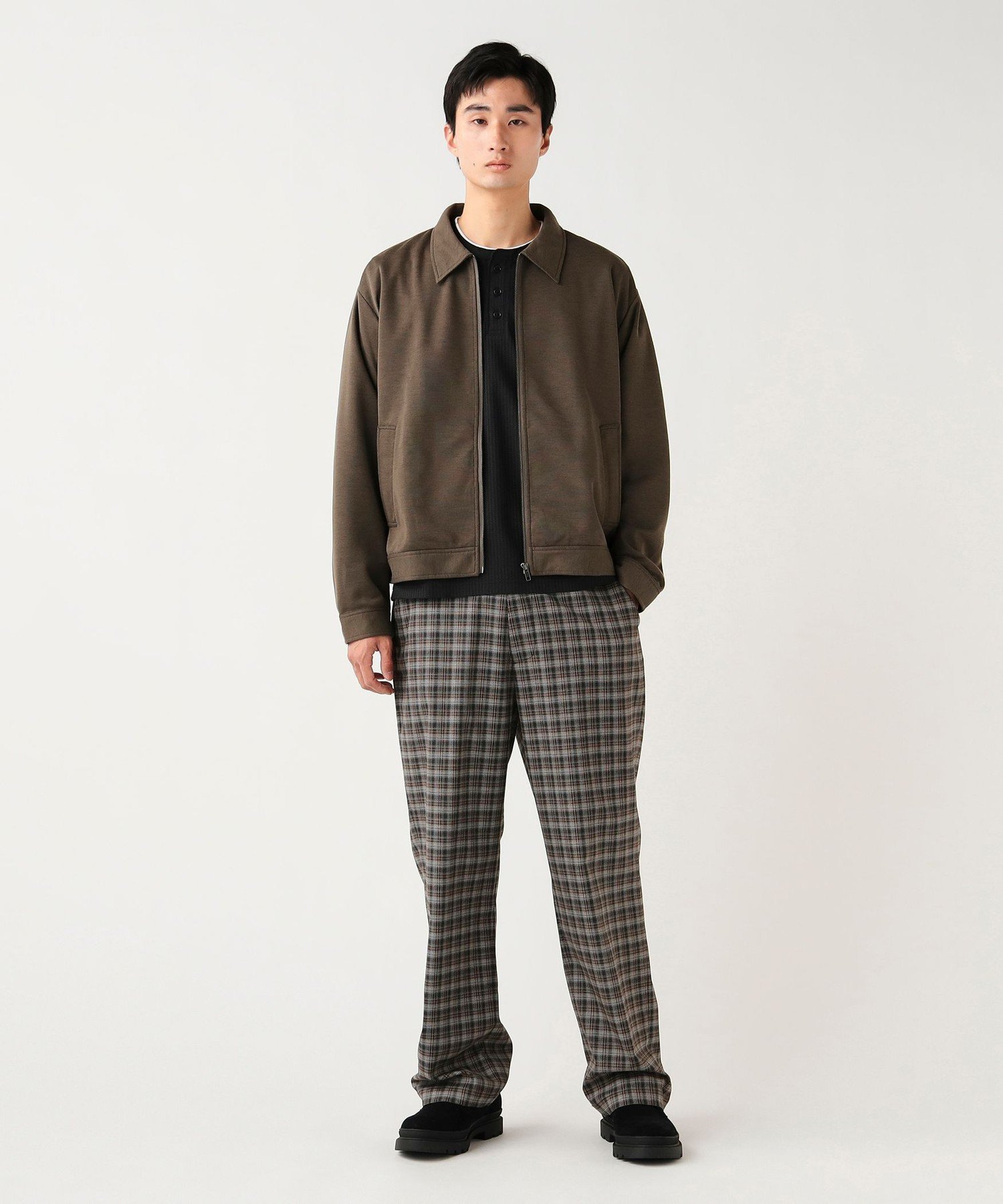 BEAMS HEART MEN ベーシック 鹿の子 ブルゾン(吸水速乾) ビームス ハート トップス スウェット・トレーナー グリーン ベージュ【送料無料】