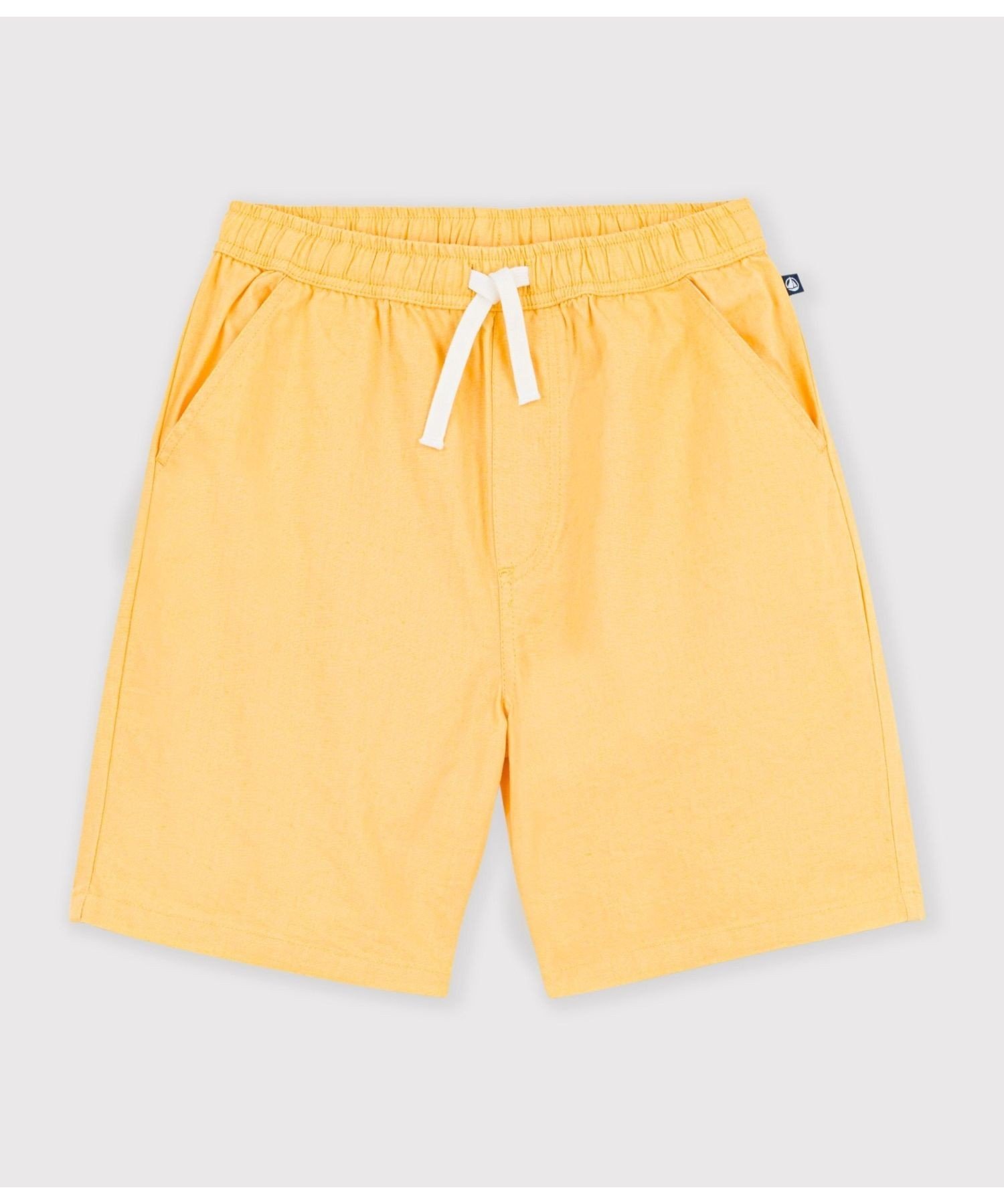 Short Pants - PETIT BATEAU コットンリネンバミューダパンツ プチバトー パンツ その他のパンツ イエロー【送料無料】