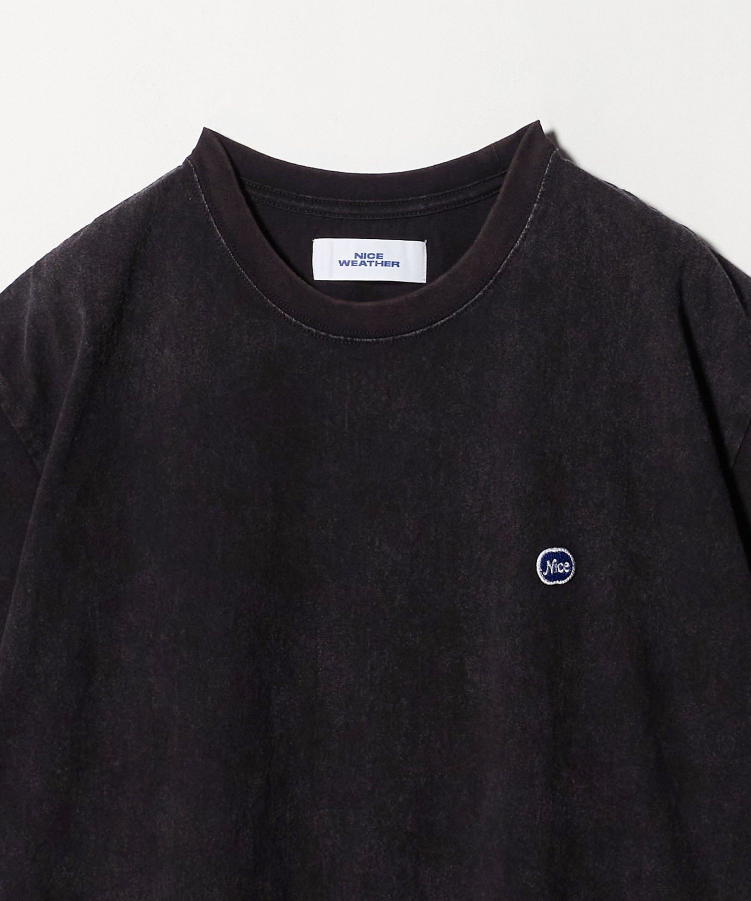 NICE WEATHER ＜NICE WEATHER＞ワンポイントロゴ Tシャツ 2 ユナイテッドアローズ アウトレット トップス カットソー・Tシャツ ブラック