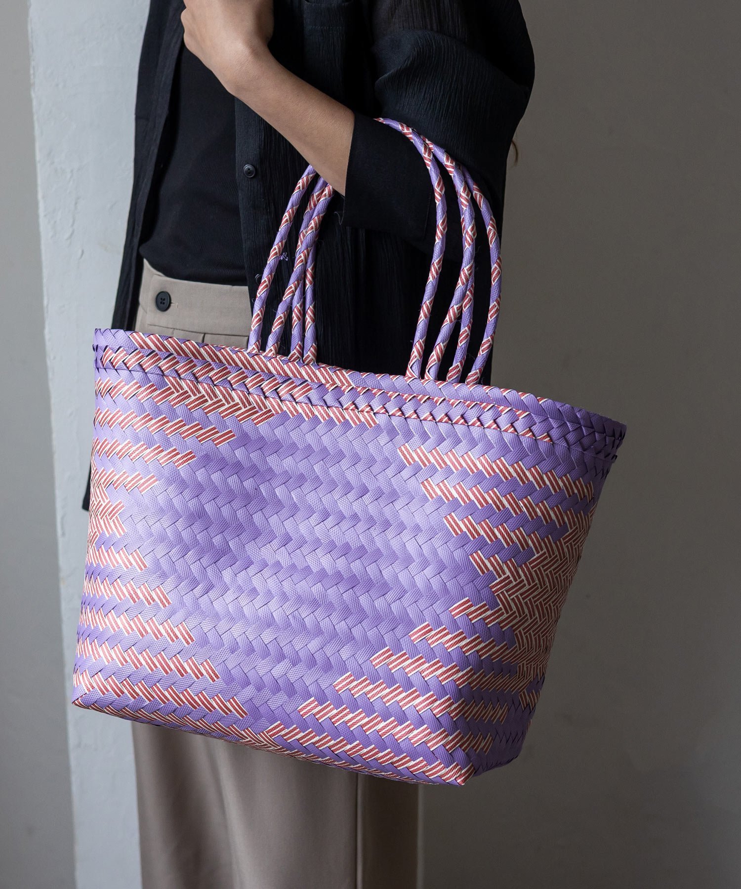 【SALE／38%OFF】aroco パサールバッグミックス(L) メルカドバッグ カゴバッグ メ...