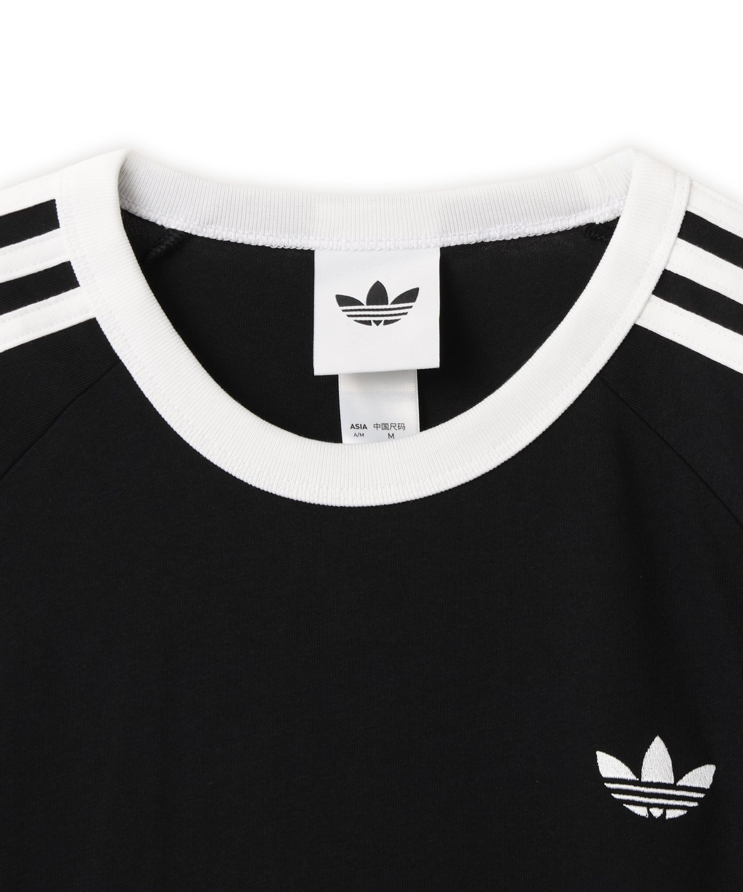 adidas 3-STRIPES TEE ブラック アトモス トップス カットソー・Tシャツ ブラック