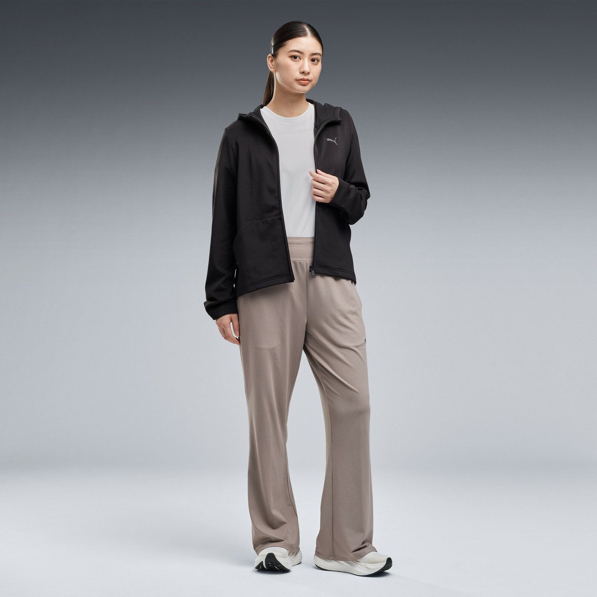 PUMA ウィメンズ ヨガ スタジオ ニット パンツ STUDIO KNIT PT プーマ パンツ ジャージ・スウェットパンツ グレー【送料無料】