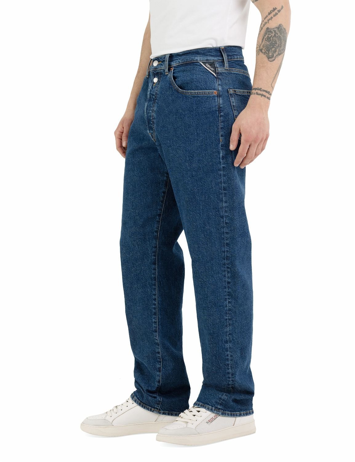 【SALE／10%OFF】REPLAY 9 ZERO 1 コンフォートストレートフィットデニム リプレイ パンツ ジーンズ・デニムパンツ ネイビー【送料無料】