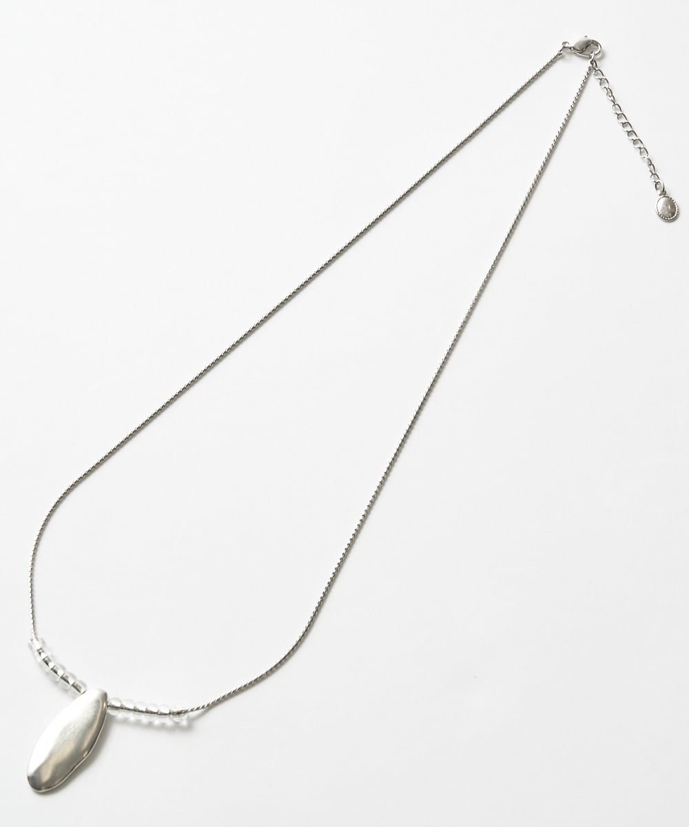 【SALE／50%OFF】GEORGES RECH [日本製]メタル*ガラスパーツネックレス ジョルジュ・レッシュ アクセサリー・腕時計 ネックレス シルバー【送料無料】