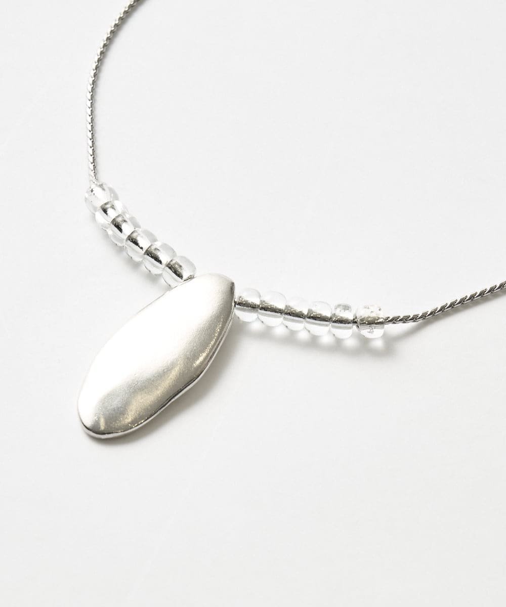 【SALE／50%OFF】GEORGES RECH [日本製]メタル*ガラスパーツネックレス ジョルジュ・レッシュ アクセサリー・腕時計 ネックレス シルバー【送料無料】
