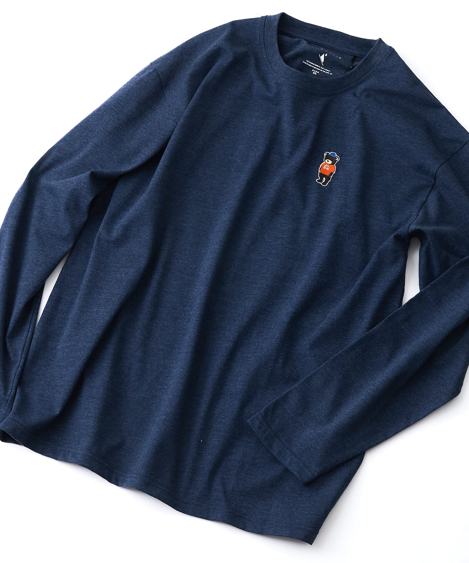 ZERO STAIN ZERO STAIN/(M)刺繍 BIG ロンT 汗染み 防止 対策 ジーンズメイト トップス カットソー・Tシャツ ブラック ブルー ホワイト グレー