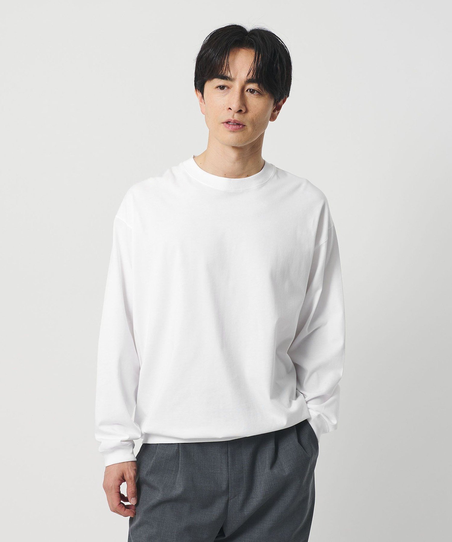 リファインド コットン スウェット ビューティー＆ユース ユナイテッドアローズ トップス カットソー・Tシャツ ブラック ホワイト