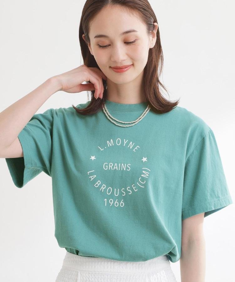 Reflect 【REGENCY WORKS/Reflect別注カラーあり】サークルモチーフTシャツ リフレクト トップス カットソー・Tシャツ グリーン ホワイト