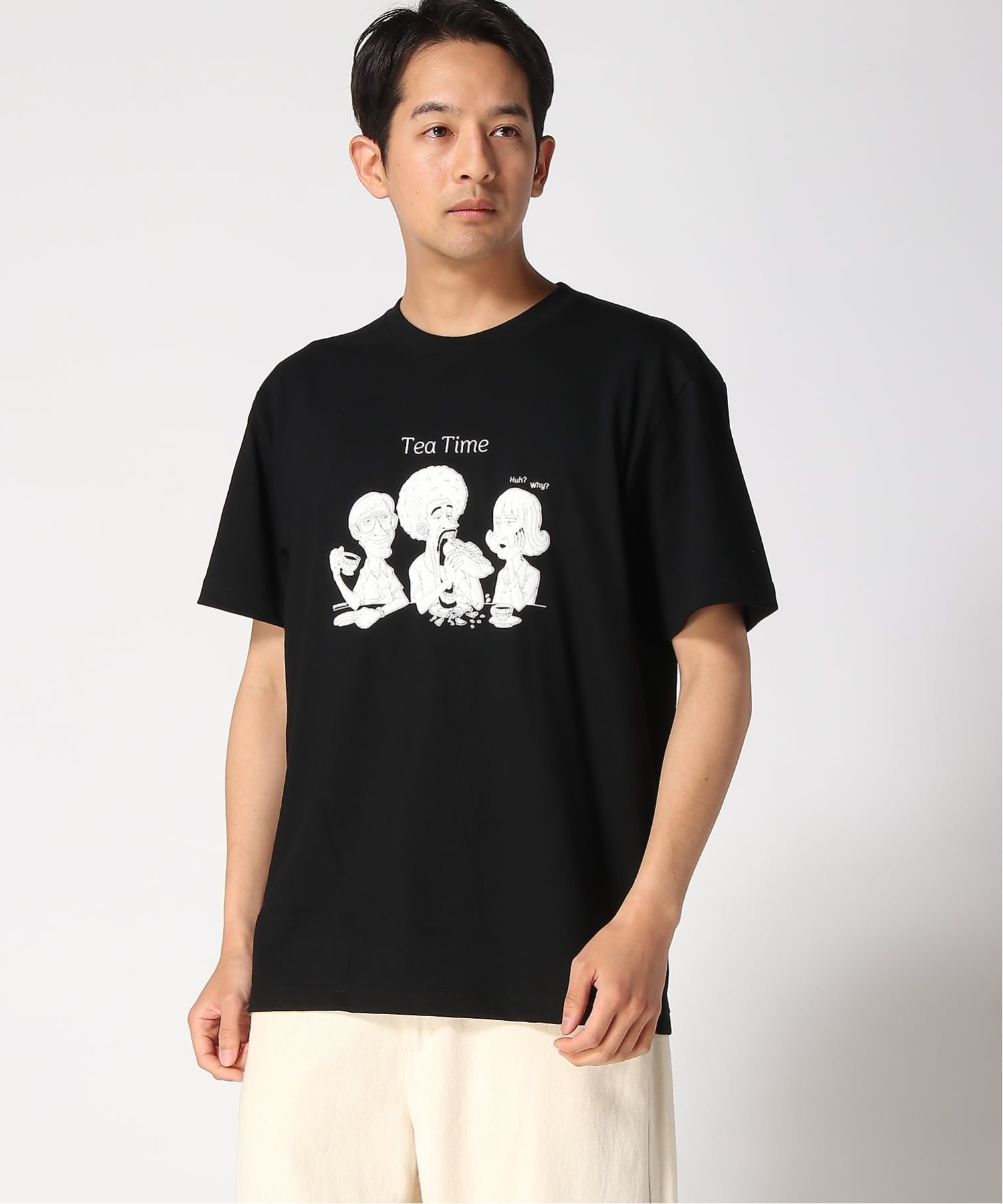 gym master gym master/(U)5.6oz Tea Time Tee ジムマスター トップス カットソー・Tシャツ ホワイト ブラック ネイビー グリーン