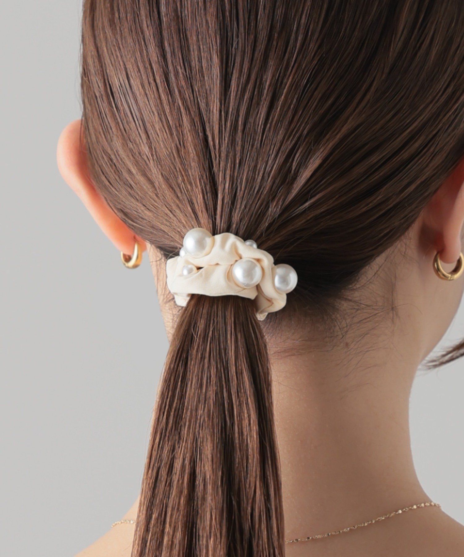 【SALE／34%OFF】ciite' ミニパール ヘアゴム シーテ ヘアアクセサリー ヘアゴム ブラウン ブラック