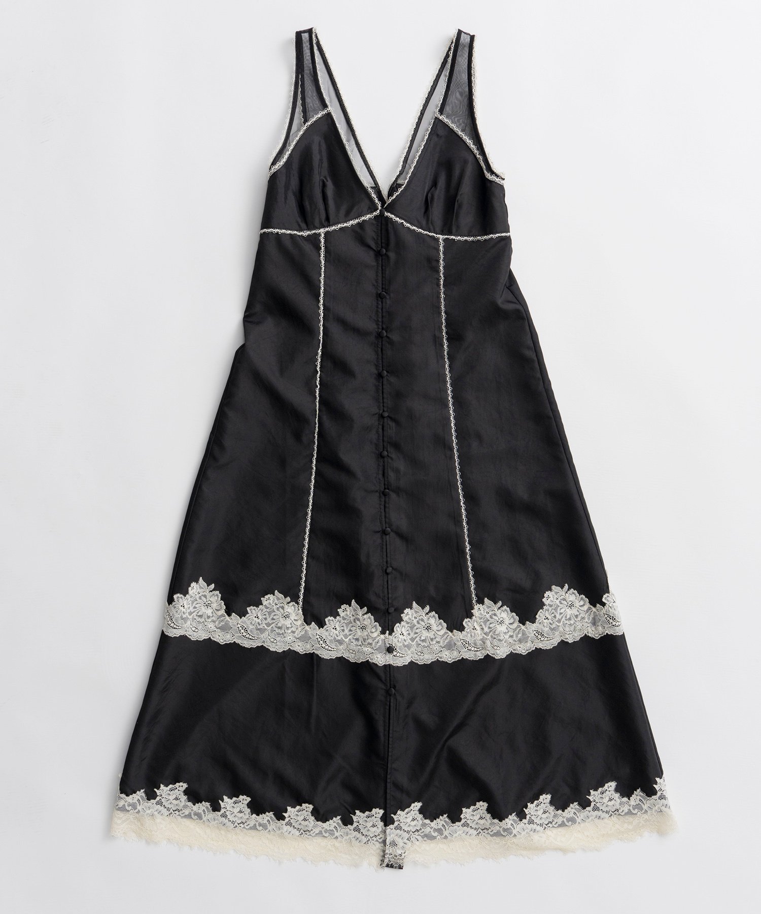 【SALE／40%OFF】MAISON SPECIAL Sleeveless Lingerie-Style Dress/ノースリーブランジェリーワンピ メゾンスペシャル ワンピース・ドレス ワンピース ブラック グリーン【送料無料】
