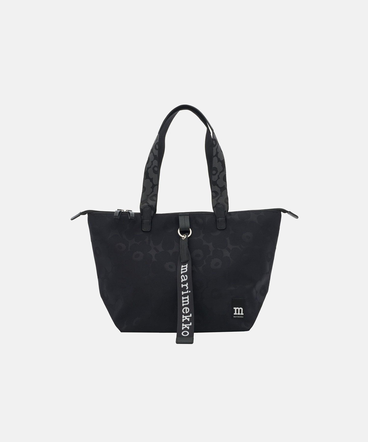 Marimekko Tote M Unikko ショルダーバッグ マリメッコ バッグ トートバッグ ブラック【送料無料】
