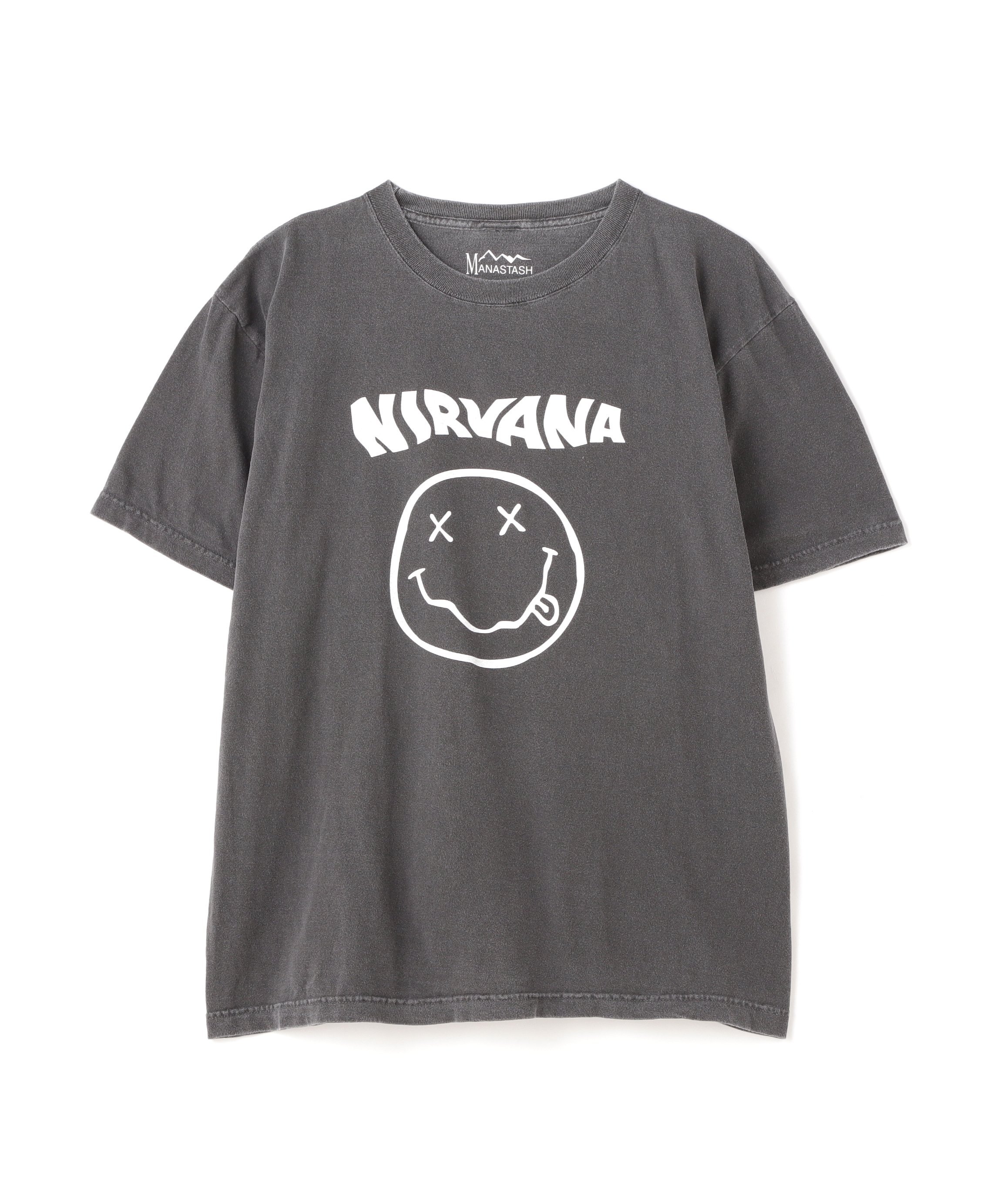 MANASTASH GOOD ROCK SPEED×MANASTASH(×グッドロックスピード)別注NIRVANAコラボ マナスタッシュ トップス カットソー・Tシャツ ブラック【送料無料】