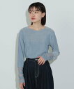 BEAMS HEART WOMEN チュールドッキング ラメ プルオーバー ビームス ハート トップス カットソー・Tシャツ ブルー ブラック【送料無料】
