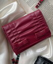 WEGO LADY'S ギャザーリボンウォレット ウィゴー 財布・ポーチ・ケース 財布 ブラック シルバー ホワイト レッド(4)