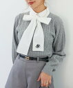 【SALE/50%OFF】MAJESTIC LEGON リボンタイセットシャツドッキングニット マジェスティックレゴン トップス ニット ベージュ ネイビー グ...