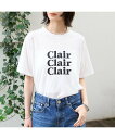 Rouge vif la cle シアーロゴTシャツ ルージュ・ヴィフ ラクレ トップス カットソー・Tシャツ グレー ホワイト【送料無料】