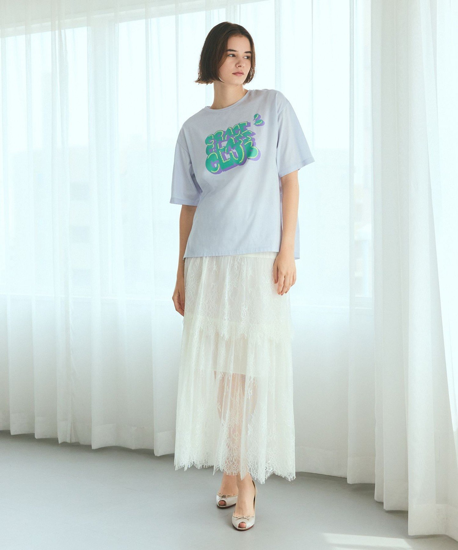 【SALE／40%OFF】GRACE CONTINENTAL レース切替ティアードスカート グレースコンチネンタル スカート ロング・マキシスカート ブラック ベージュ【送料無料】