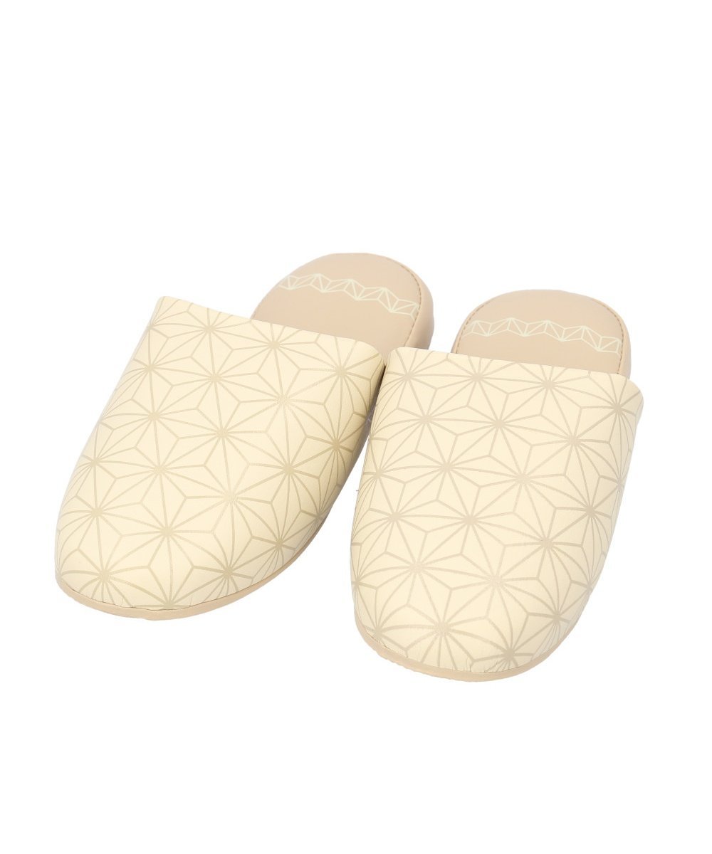 BACKYARD FAMILY ビニールレザースリッパ ローラ インテリア・生活雑貨 その他のインテリア・生活雑貨 ネイビー グレー ベージュ