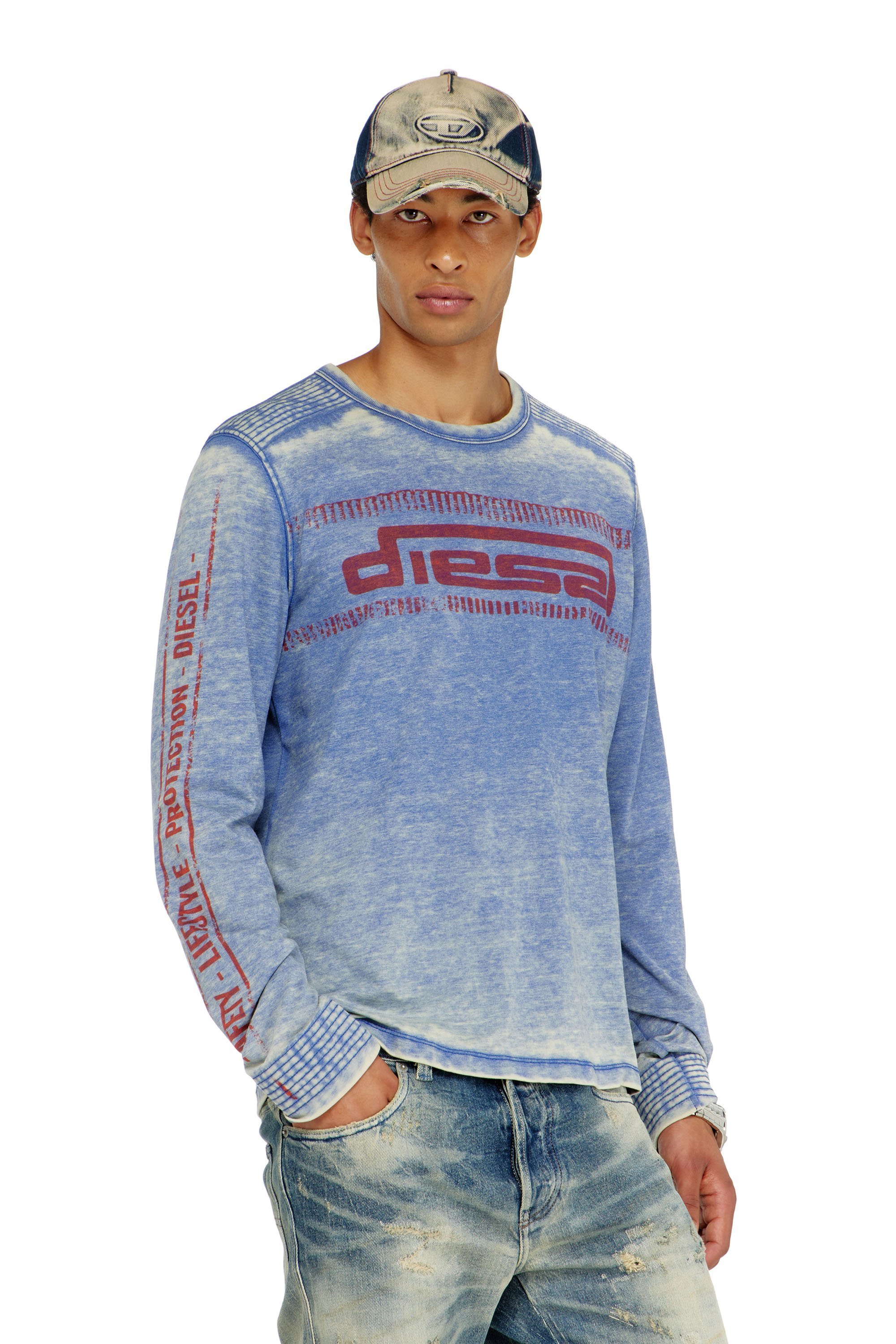 【新品】DIESEL ディーゼル／3連 オーバルDロゴ ロンT カットソー M 楽天市場】ブルー（ブランドディーゼル）（Tシャツ・カットソー