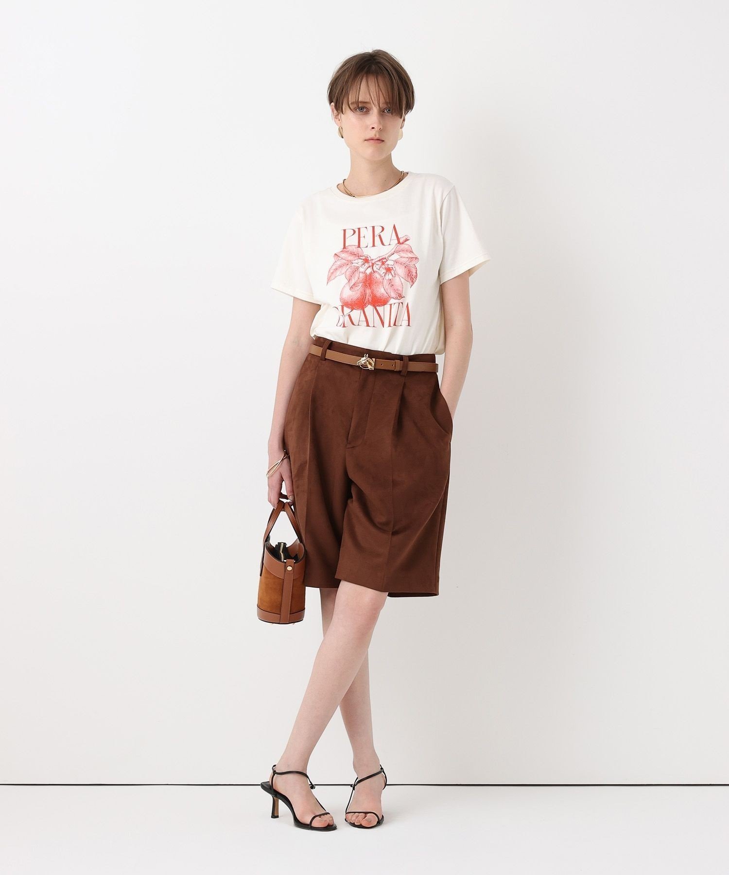 ◇ボタニカルグラフィックT アルアバイル トップス カットソー・Tシャツ ホワイト