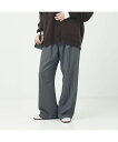 【SALE/20%OFF】Rouge vif la cle TR ワイドパンツ ルージュ・ヴィフ ラクレ パンツ その他のパンツ ベージュ グレー【送料無料】