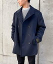 コムサイズム コート メンズ 【SALE／30%OFF】COMME CA ISM エアリーウール ライト Pコート コムサイズム ジャケット・アウター ピーコート ネイビー ブラック カーキ【送料無料】