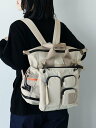 nouer ポケットデザインマルチWAYバックパック ラシュッド バッグ リュック・バックパック ブラック ホワイト【送料無料】