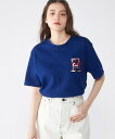 TOMMY HILFIGER (U)TOMMY HILFIGER(トミーヒルフィガー) モノグラムバッジTシャツ トミーヒルフィガー トップス カットソー・Tシャツ ブルー ホワイト【送料無料】