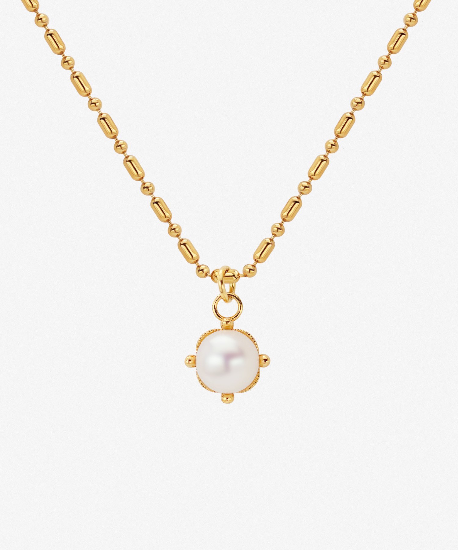 Gold - WISP JEWELRY SV925(ゴールドコーティング)パールネックレス ウィスプジュエリー アクセサリー・腕時計 ネックレス イエロー【送料無料】