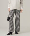 【SALE/30%OFF】ICB ハウンドトゥースツイード ワイドストレートパンツ アイシービー パンツ その他のパンツ【送料無料】