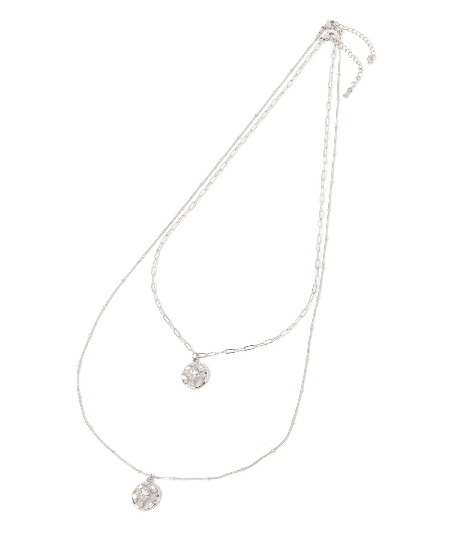 【SALE／20%OFF】GLOBAL WORK ステンレスコイン二連ネックレス/329032 グローバルワーク アクセサリー・腕時計 ネックレス シルバー ゴールド stylife-15056127 Rakuten Fashion サンプル画像3