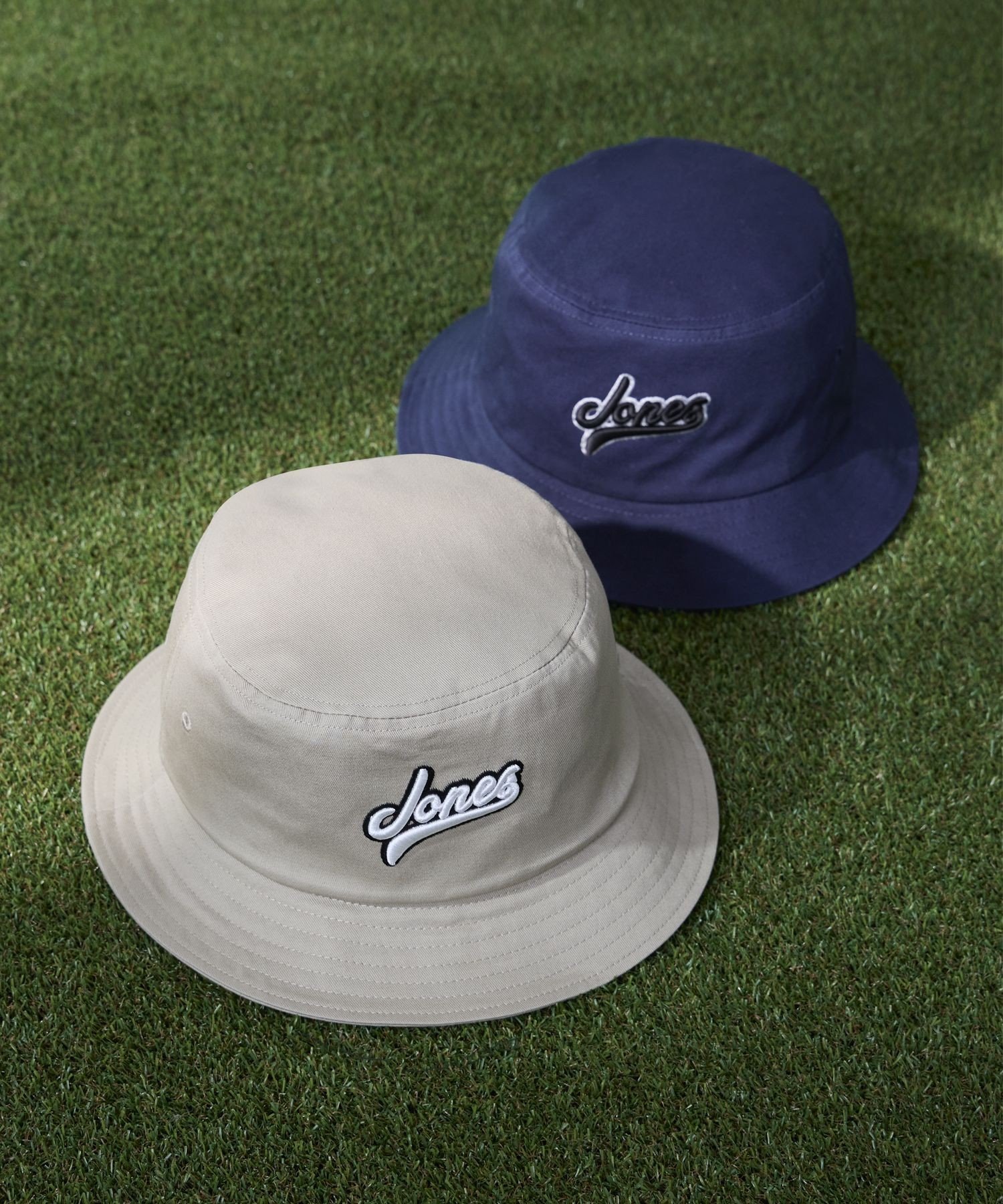 JUN&ROPE' 【JONESコラボ】ロゴ入りバケットハット ジュンアンドロペ 帽子 ハット ベージュ ネイビー【送料無料】