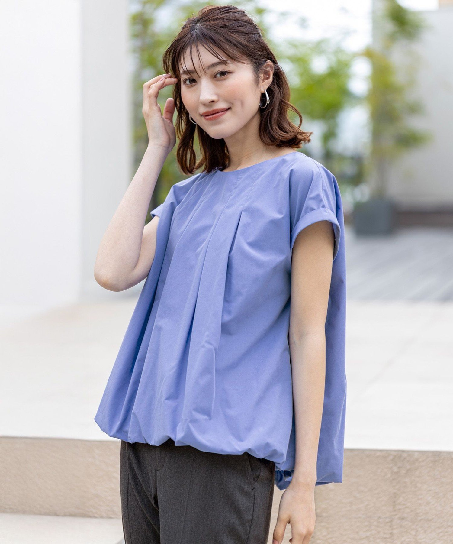 【SALE／30%OFF】ANY SIS 【洗える】バルーン ブラウス エニィスィス トップス シャツ・ブラウス ブルー イエロー ブラック【送料無料】のサムネイル