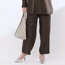 Liliane Burty 【L~4L・セットアップ対応】ウォッシャブルキュプラツイルパンツ リリアンビューティ パンツ その他のパンツ ブラウン グリーン【送...