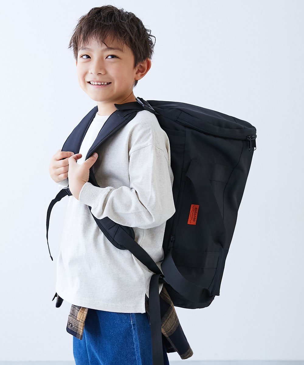 devirock 親子で使える 3WAY スポーツバッグ(30L) 子供服 キッズ 男の子 女の子 入園 26SS デビロック バッグ リュック・バックパック カーキグリーン ブラック グレー ピンク ブルー