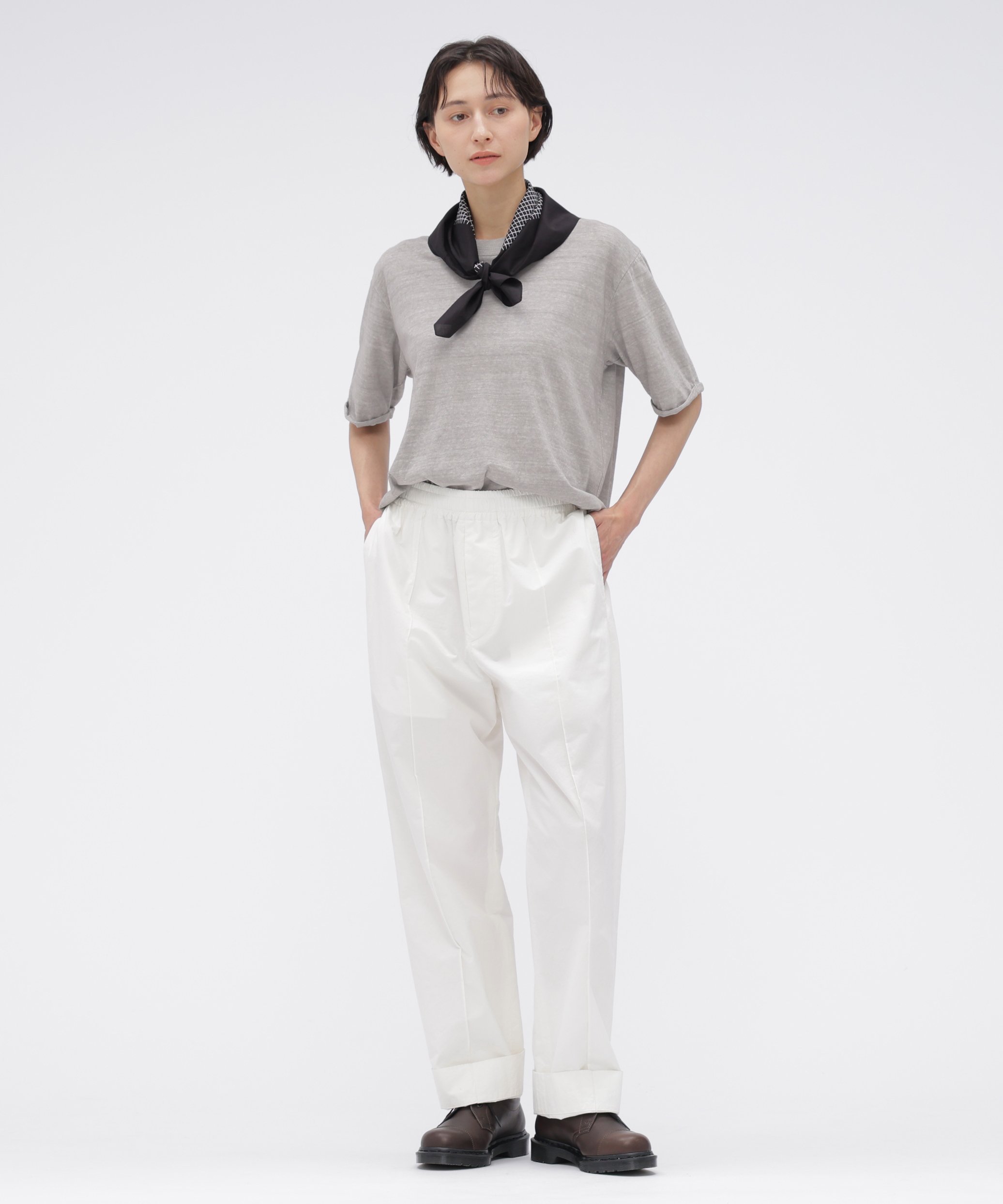 MHL. CARBON DYED COTTON LINEN TOP マーガレット・ハウエル トップス カットソー・Tシャツ