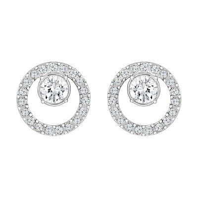 SWAROVSKI 【公式】【スワロフスキー】Creativity スタッドピアス, ホワイト, ロジウム・プレーティング スワロフスキー アクセサリー・腕時計 ピアス ホワイト【送料無料】